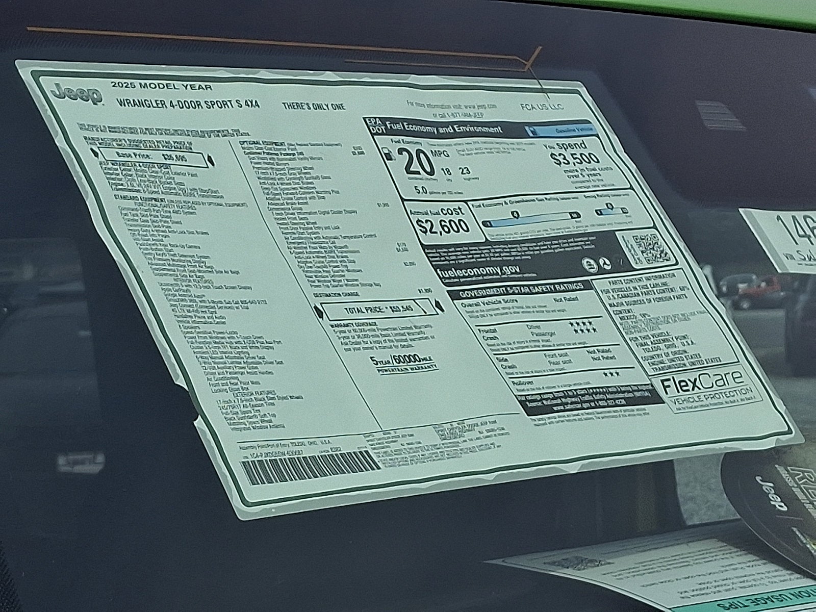 2025 Jeep Wrangler WRANGLER 4-DOOR SPORT S