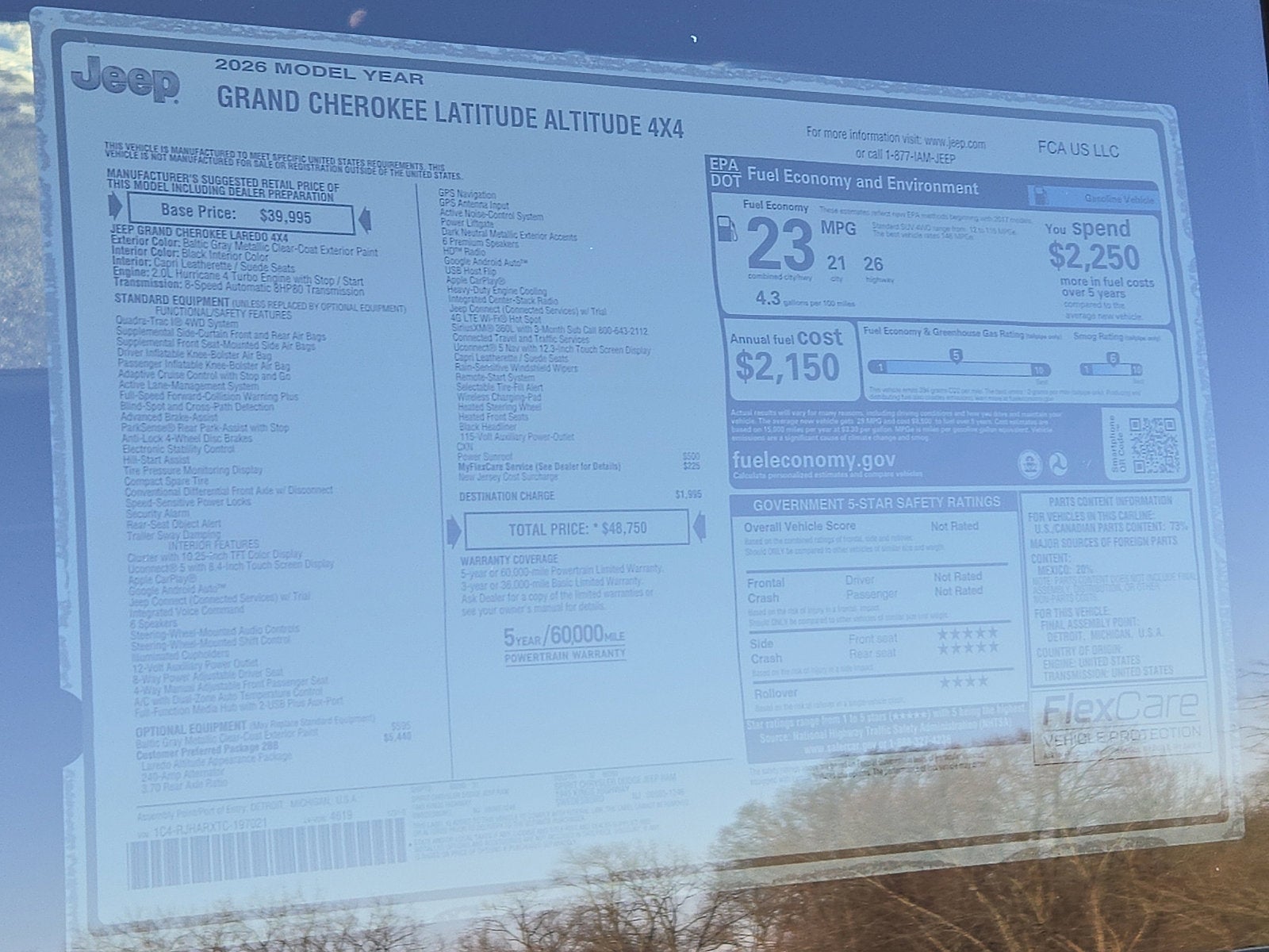 2026 Jeep Grand Cherokee GRAND CHEROKEE LAREDO ALTITUDE 4X4