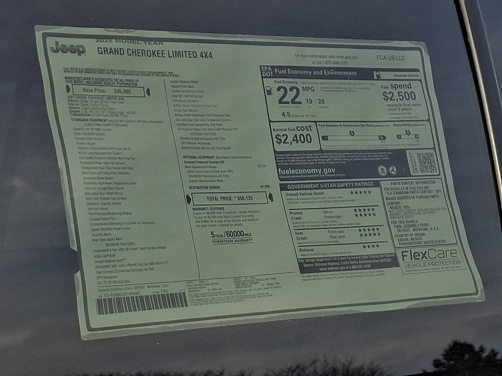 2025 Jeep Grand Cherokee GRAND CHEROKEE LIMITED 4X4
