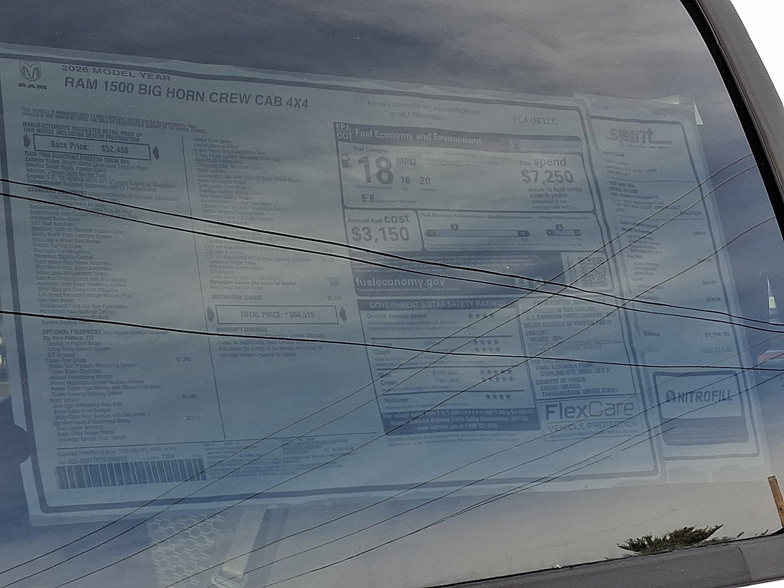 2026 RAM 1500 RAM 1500 BIG HORN CREW CAB 4X4 5'7' BOX