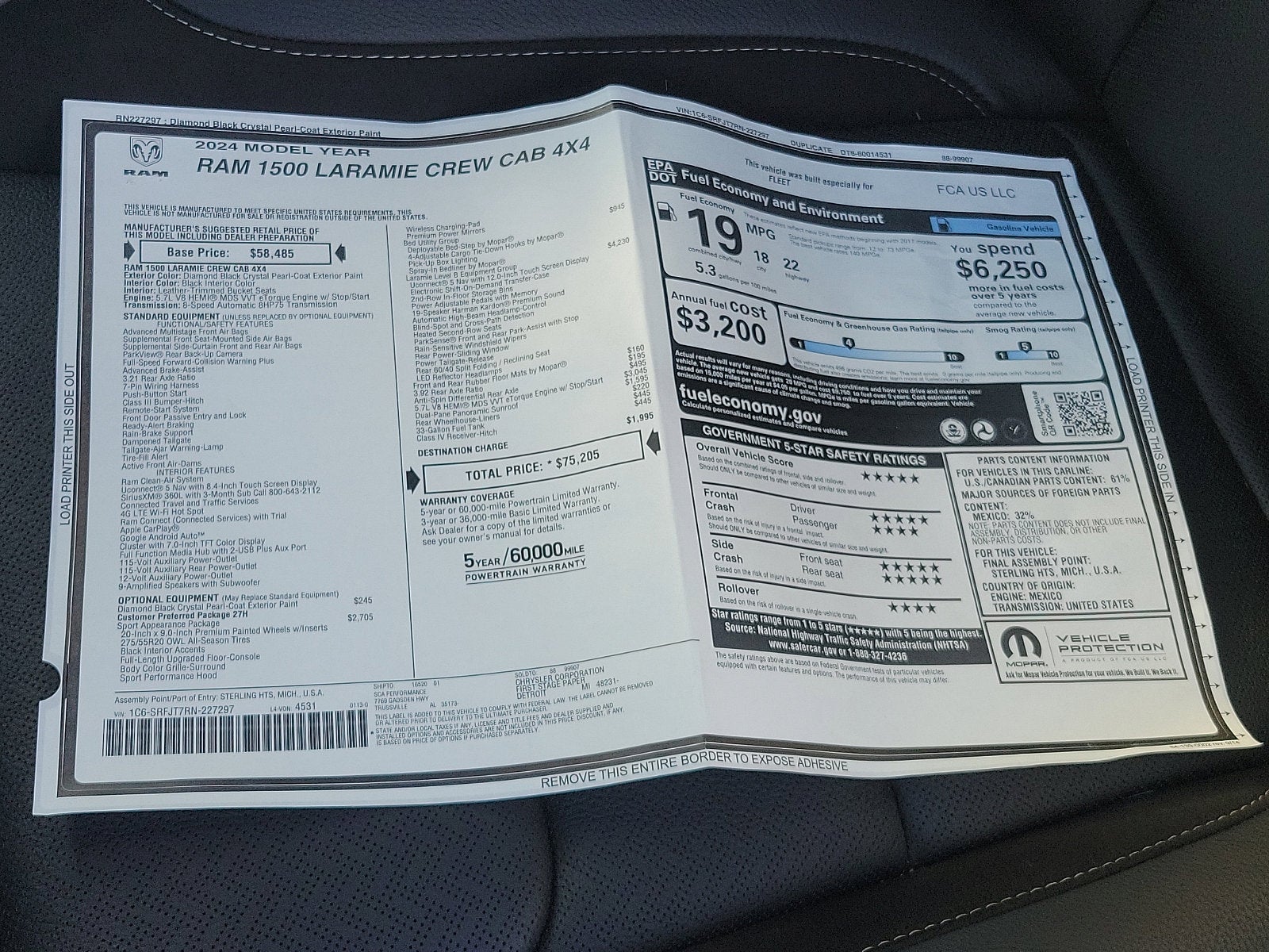 2024 RAM 1500 Laramie Crew Cab 4x4 5'7' Box