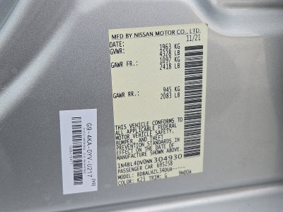 2022 Nissan Altima SV FWD