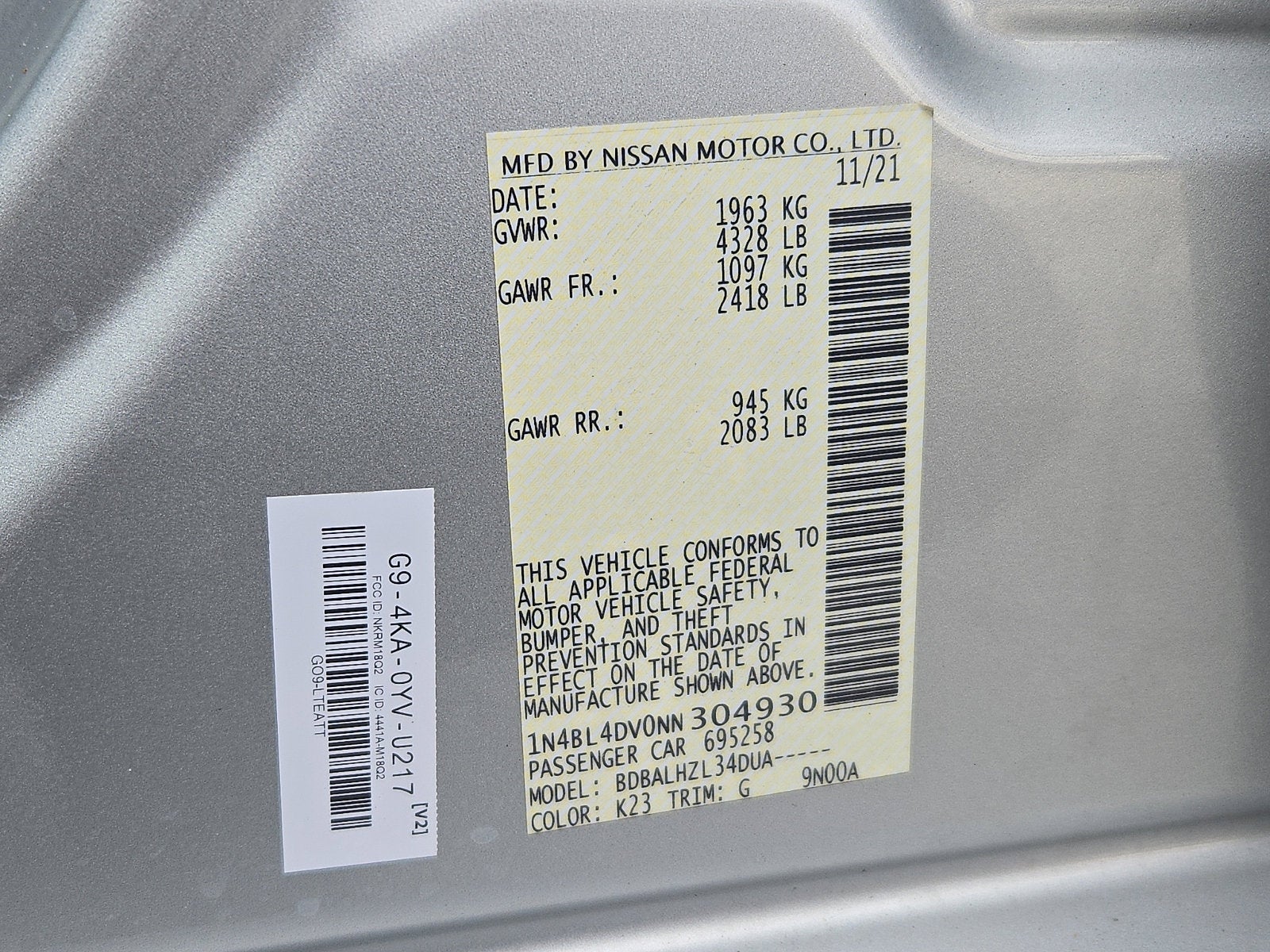 2022 Nissan Altima SV FWD