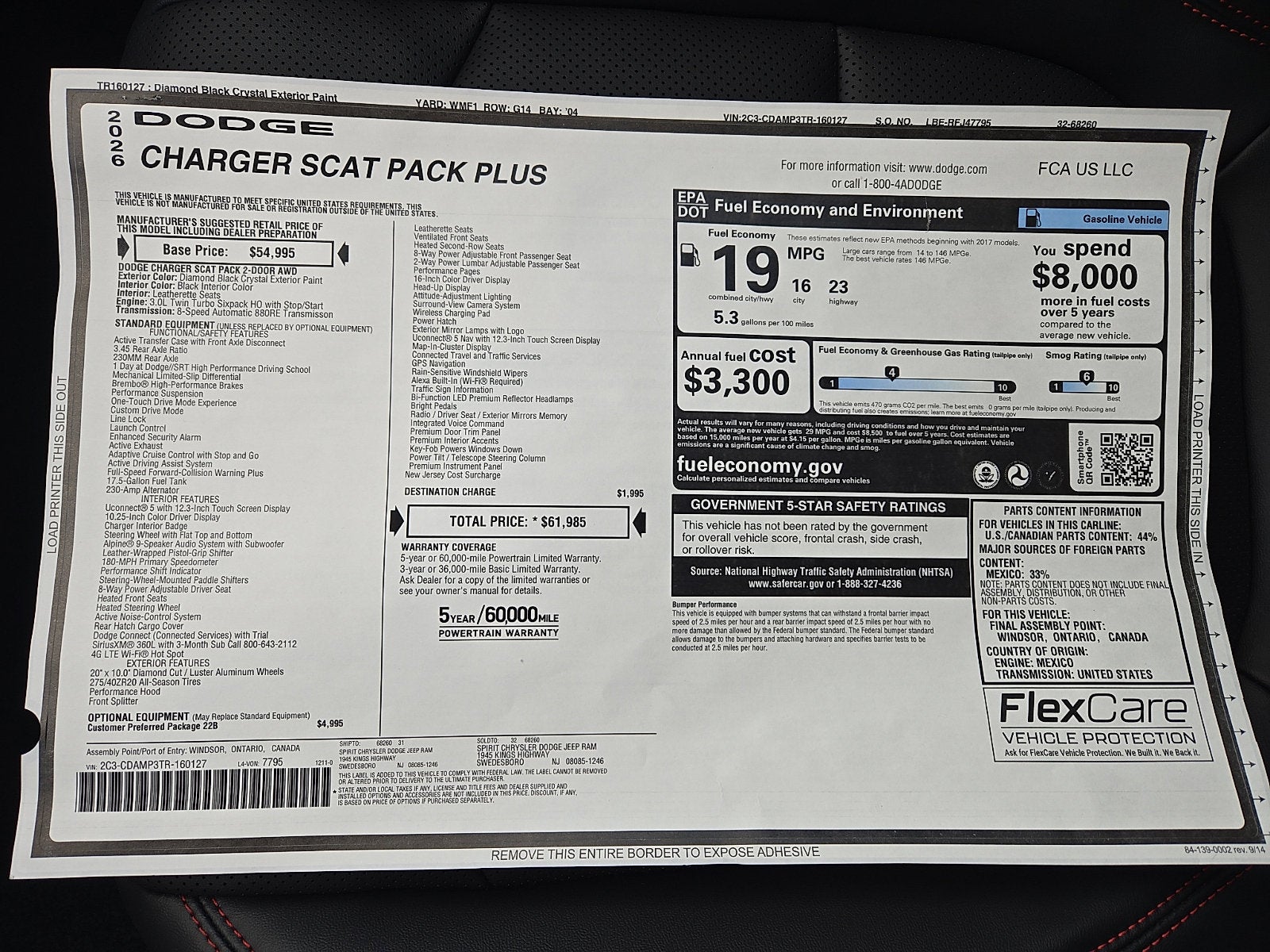 2026 Dodge Charger CHARGER SCAT PACK PLUS 2-DOOR AWD