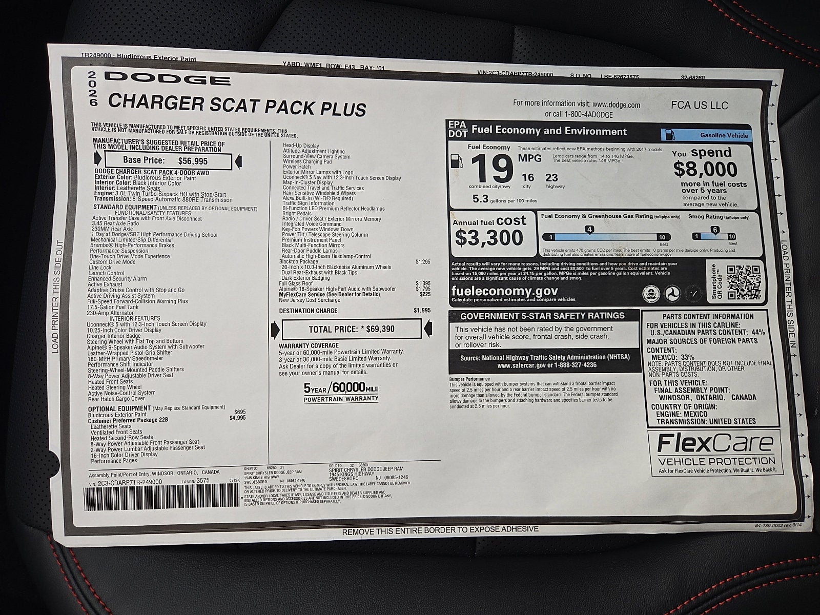 2026 Dodge Charger CHARGER SCAT PACK PLUS 4-DOOR AWD