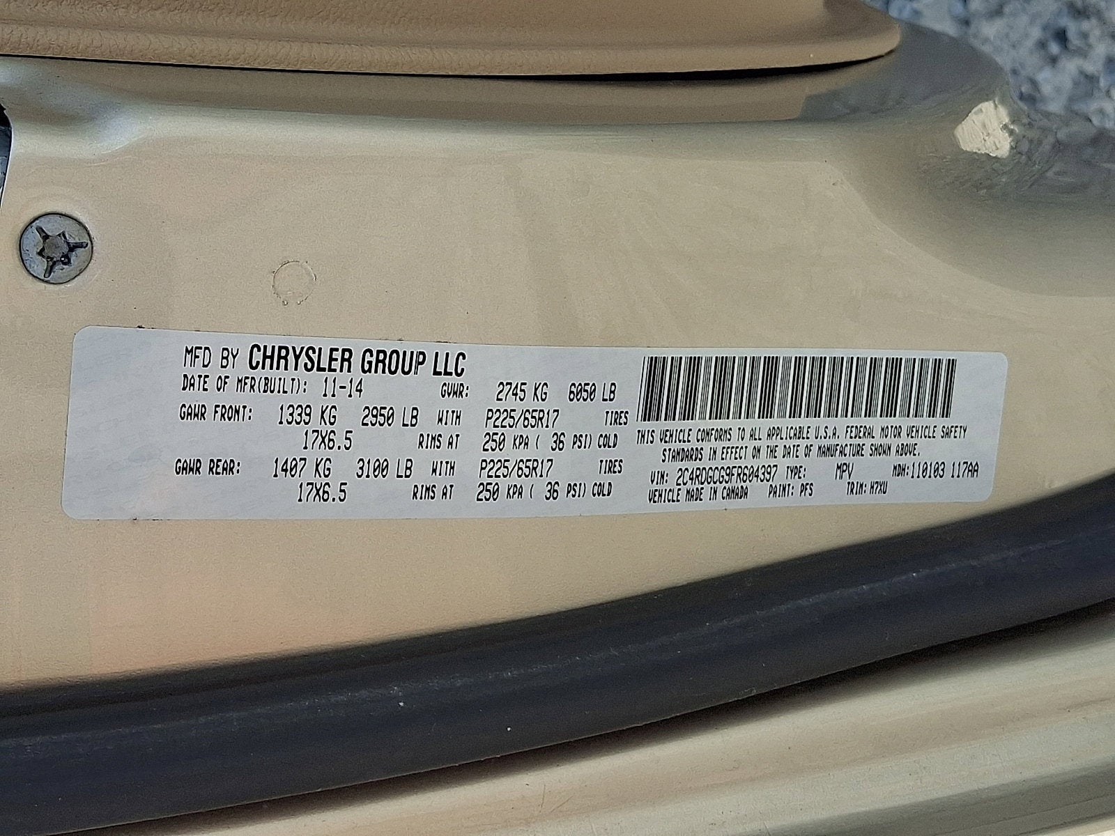 2015 Dodge Grand Caravan SXT