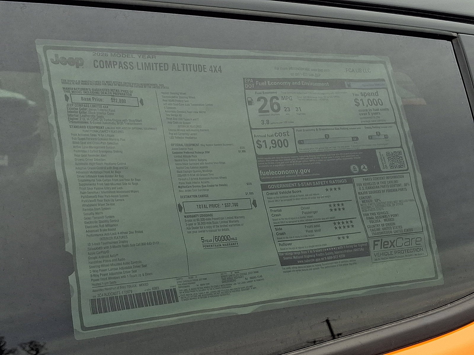 2026 Jeep Compass COMPASS LIMITED ALTITUDE 4X4