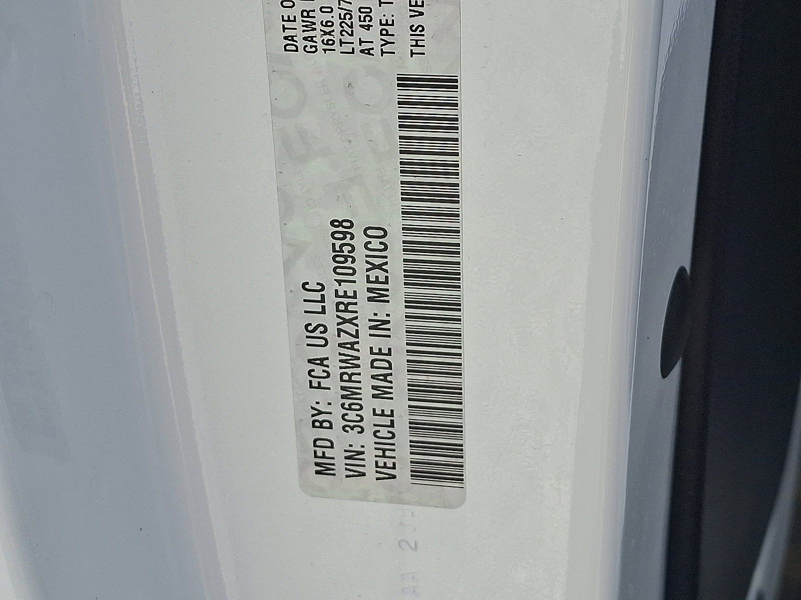 2024 RAM ProMaster Delivery Van BEV Tradesman