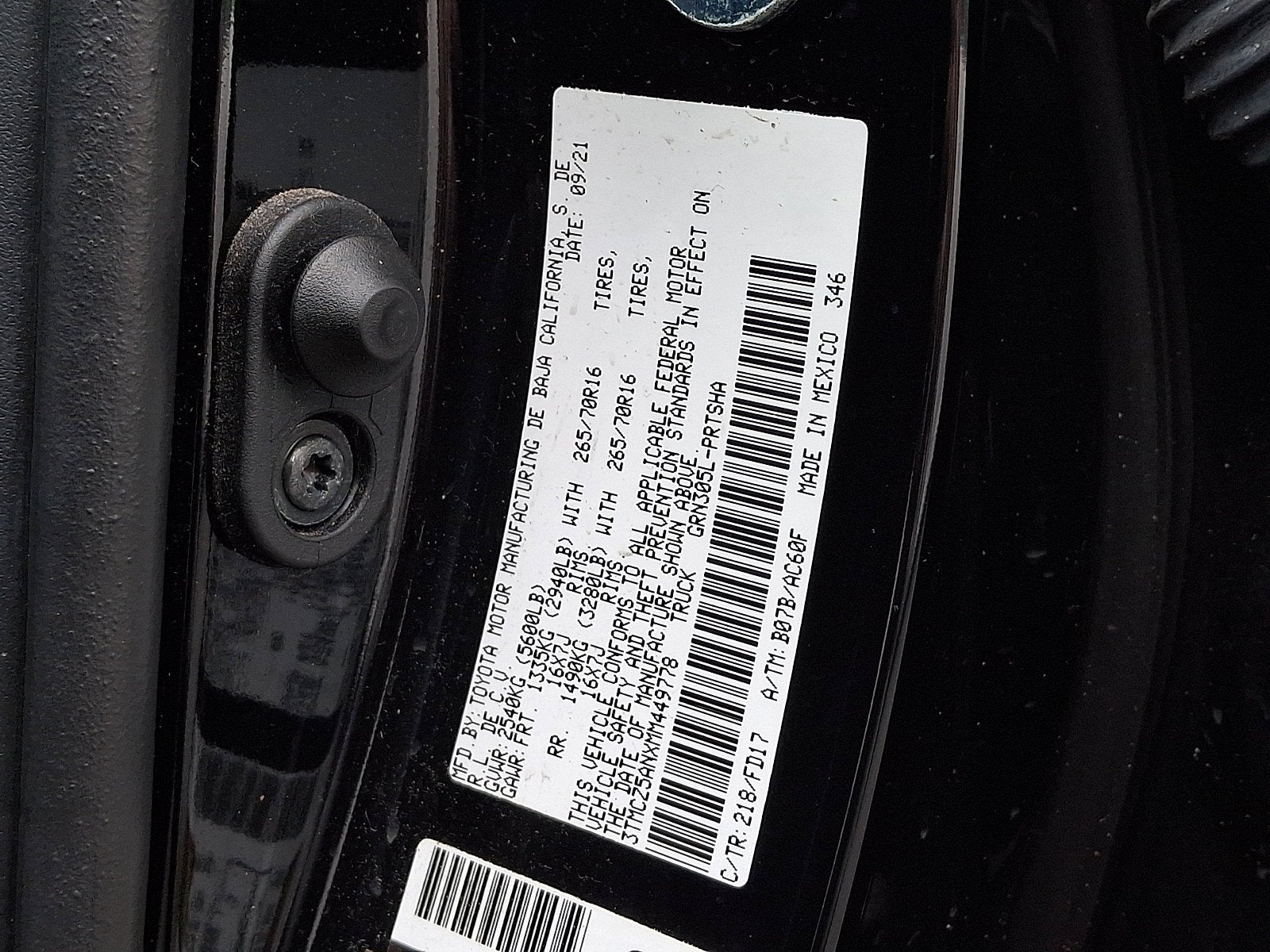 2021 Toyota Tacoma 4WD TRD Off-Road