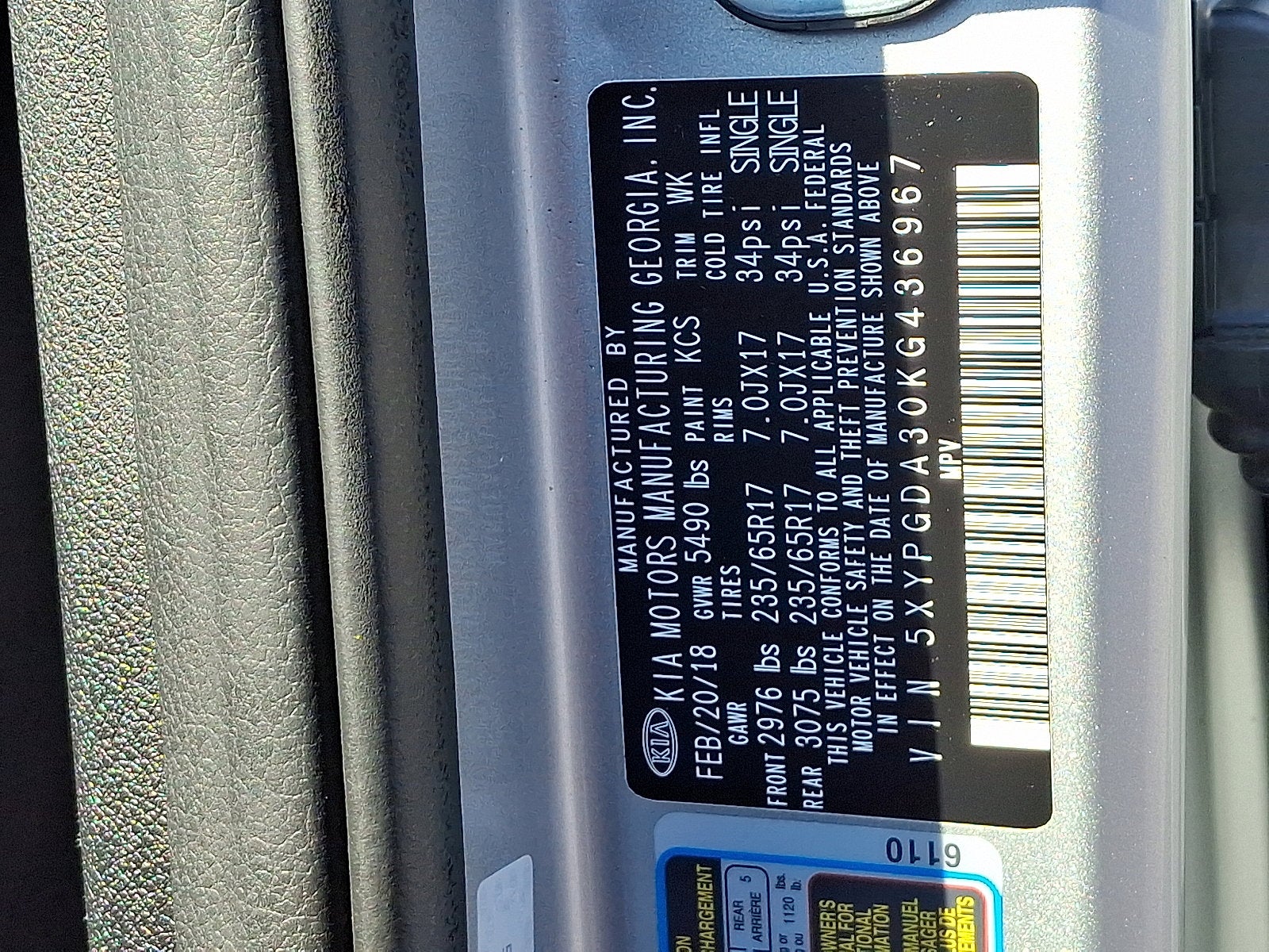 2019 Kia Sorento 2.4L LX