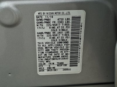 2020 Nissan Rogue SV Intelligent AWD