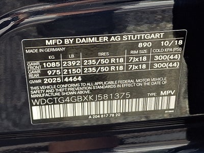 2019 Mercedes-Benz GLA 4MATIC®