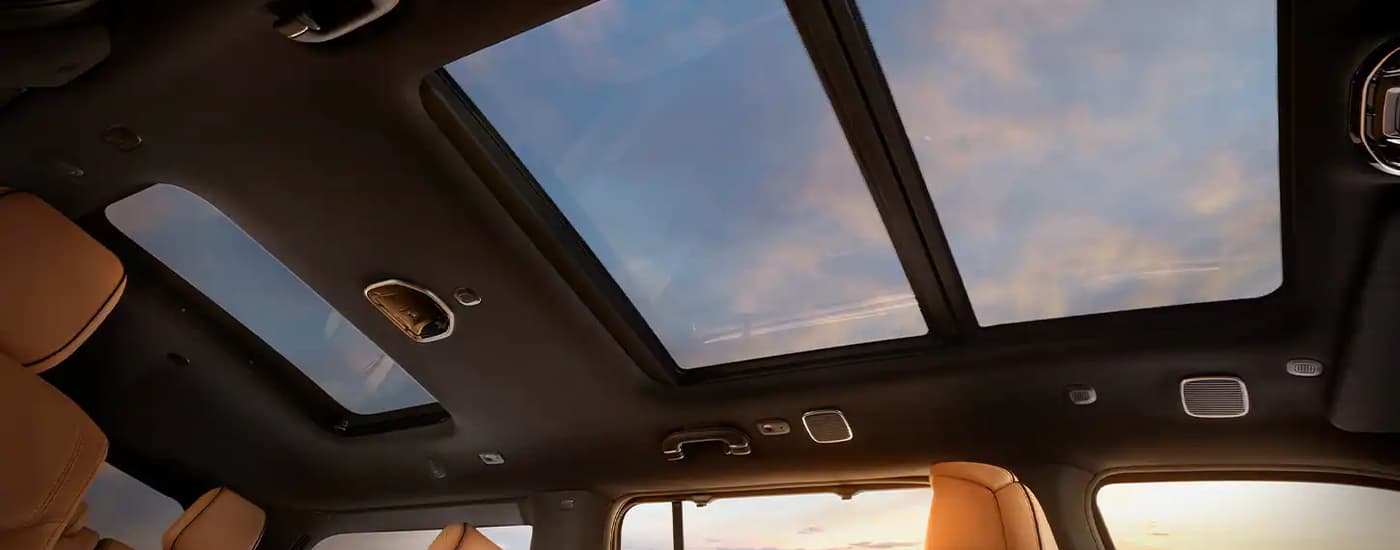 The sunroof is shown in a 2022 Wagoneer.